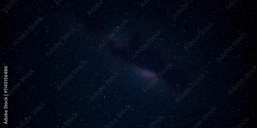Obraz premium Night sky filled with twinkling stars on a dark background, sparkling, galaxy, serene