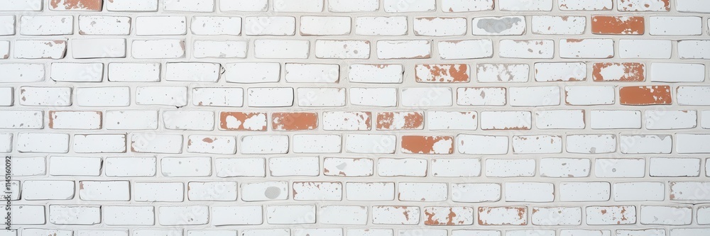Fototapeta premium White grunge brick wall with rough and aged texture, abstract, grunge
