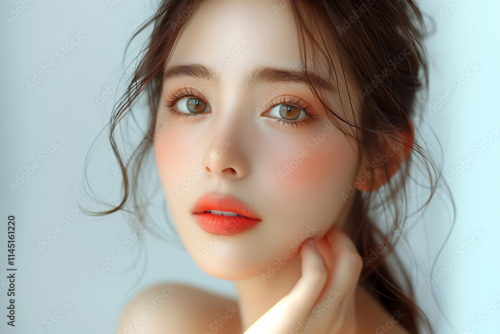 自然光で輝く美人モデルの透明感 自然光で輝く美人モデルの透明感