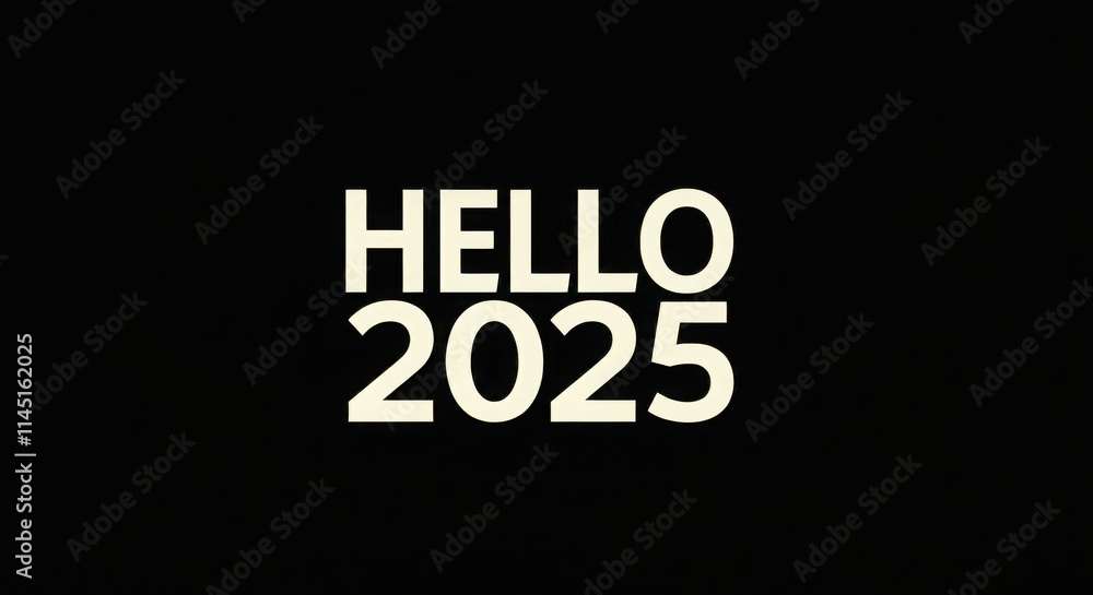 Hello 2025, Aesthetic hello 2025 lettering Hello 2025, Aesthetic hello 2025 lettering