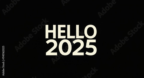 Hello 2025, Aesthetic hello 2025 lettering