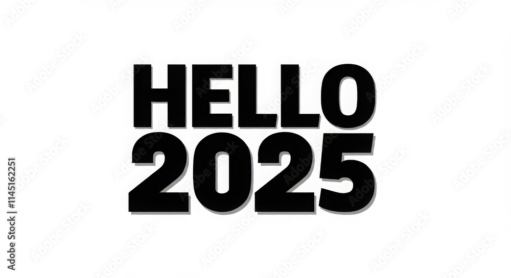 Hello 2025, Aesthetic hello 2025 lettering Hello 2025, Aesthetic hello 2025 lettering