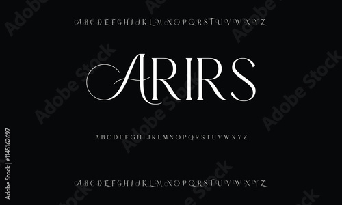 Classic serif font alphabet letters fancy gentle typographic design. Elegant anthique typography. Retro slick serif letter set for wedding card, restaurant menu, headline, lettering. Vector typeset
