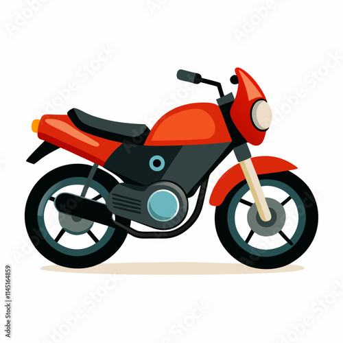 create a motorbike   ,White background