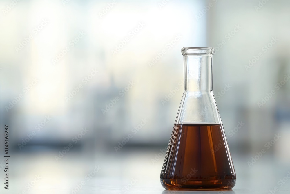 Close-Up of Strong Acids in Amber Bottles: Nitric, Sulfuric, and Hydrochloric Against a Blurred Laboratory Background Close-Up of Strong Acids in Amber Bottles: Nitric, Sulfuric, and Hydrochloric Against a Blurred Laboratory Background