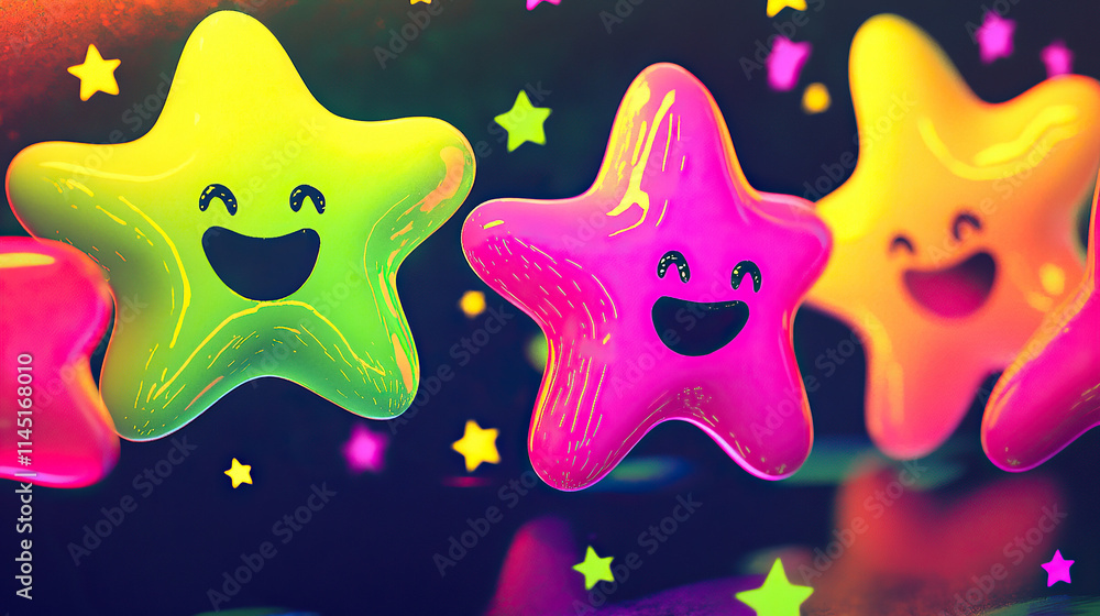 Abstract colorful background with stars Abstract colorful background with stars