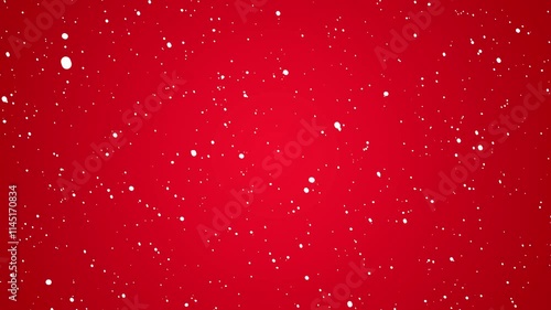 Snowfall on Red Background