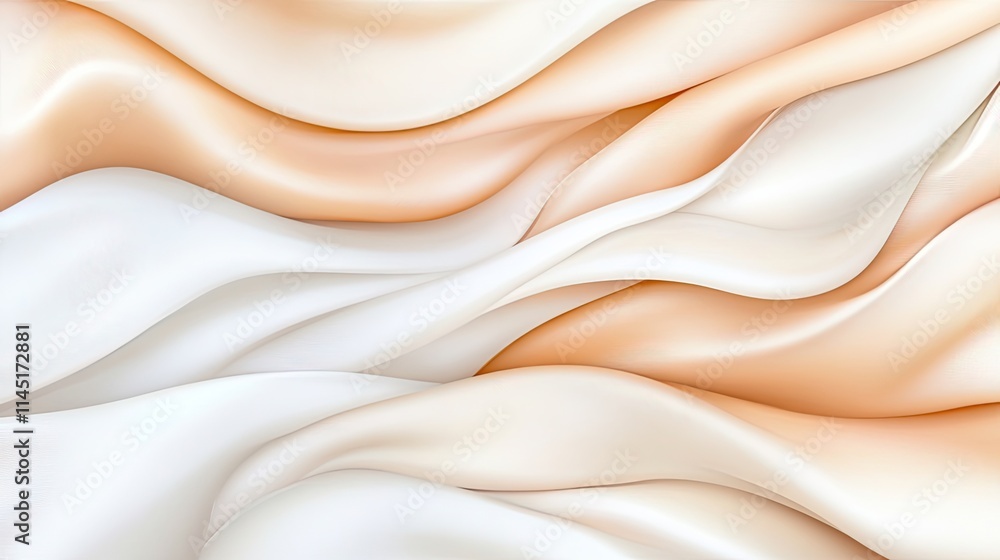 Obraz premium Luxurious brown silk satin creates a flowing drapery effect, providing an elegant backdrop perfect for creative digital artworks