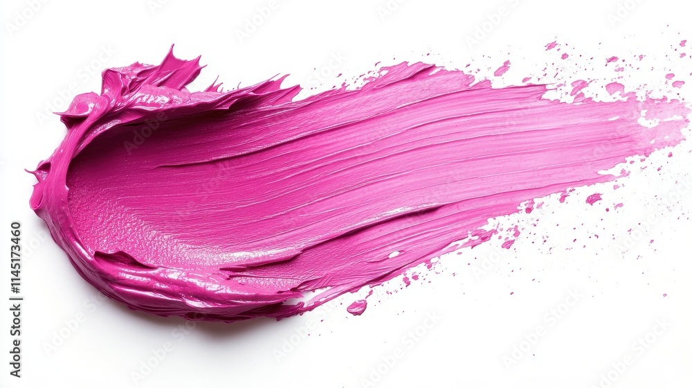 Abstract pink acrylic color brush stroke. Nail polish. Isolated on white background. Abstract pink acrylic color brush stroke. Nail polish. Isolated on white background.