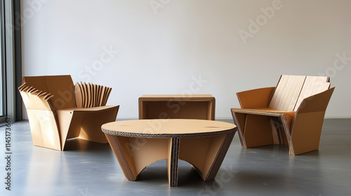 Simple cardboard furniture design  
