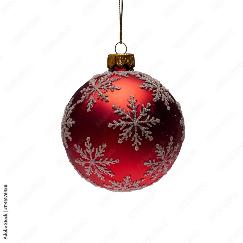 Red Christmas Ornament Shiny Holiday Bauble for Festive Tree Decorations, Ball, transparent background Red Christmas Ornament Shiny Holiday Bauble for Festive Tree Decorations, Ball, transparent background