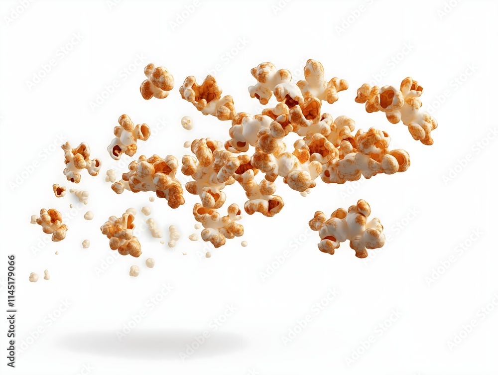 a scattering of popcorn kernels, a close-up view of a tasty snack a scattering of popcorn kernels, a close-up view of a tasty snack