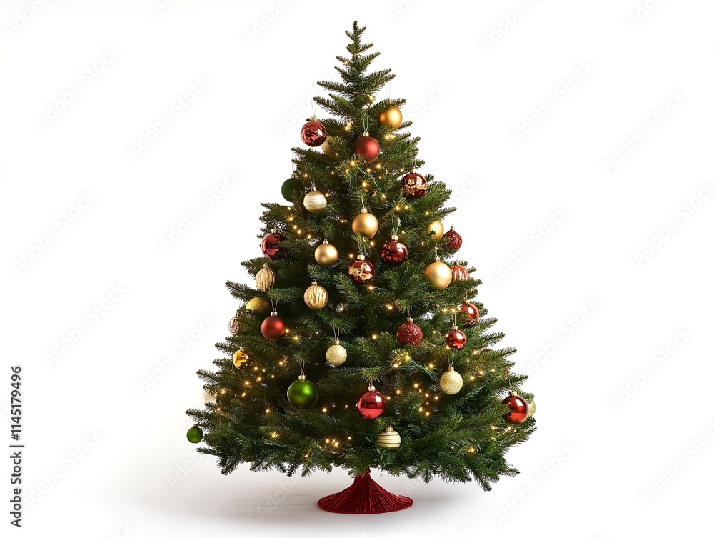 a decorated christmas tree, a festive design a decorated christmas tree, a festive design