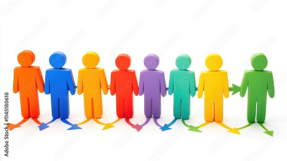 Dynamic Internal Communication: Arrows Connecting Teams and Figures in a Collaborative Network Concept Dynamic Internal Communication: Arrows Connecting Teams and Figures in a Collaborative Network Concept