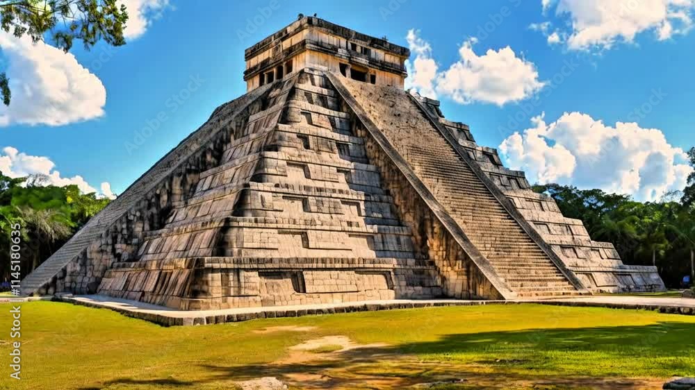 mayan pyramid in chichen itza in yucatan, mexico mayan pyramid in chichen itza in yucatan, mexico