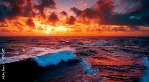 sunset over the ocean