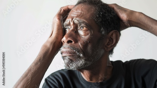 American fire barged man brave blaze survivor recounting his ordeal focus the man on a white background highlighting the emotional resilience of those who survive fire tragedies
