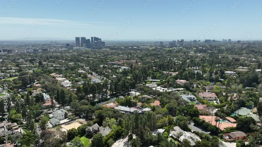 Los Angeles Century City from Beverly Hills The Cityscape from Above L in California USA Los Angeles Century City from Beverly Hills The Cityscape from Above L in California USA