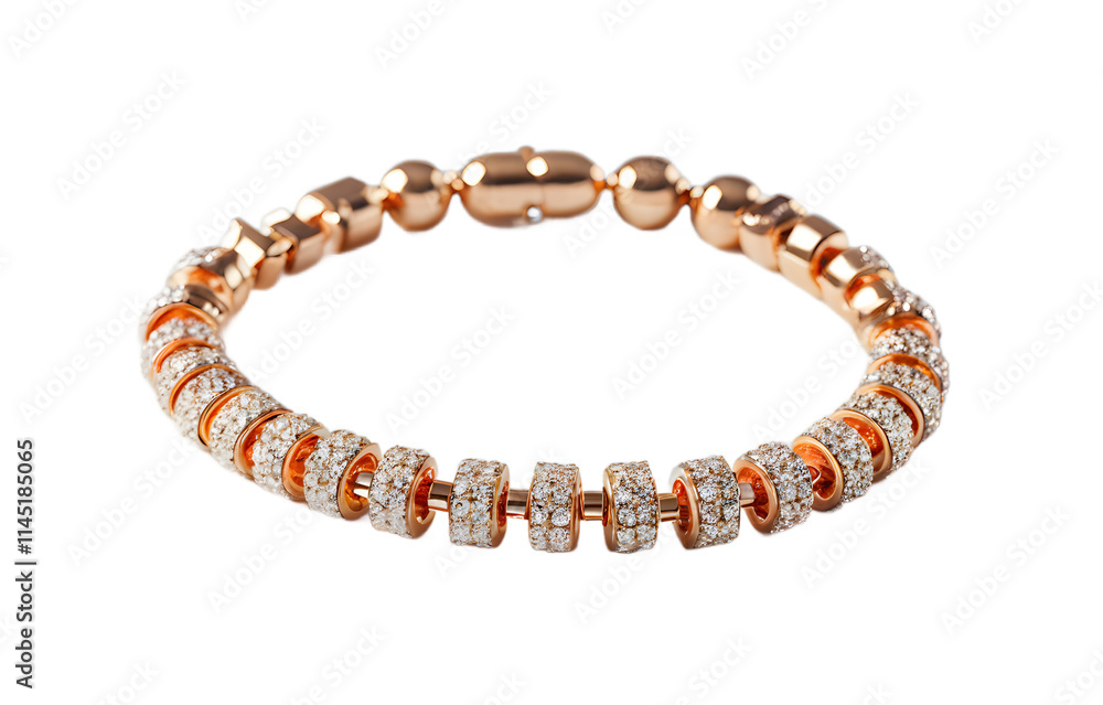 Luxurious Rose Gold Bracelet with Sparkling Diamonds Luxurious Rose Gold Bracelet with Sparkling Diamonds