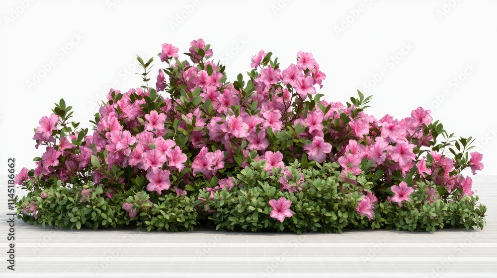 Vibrant Pink Azalea Flowers in Lush Green Foliage Arrangement Vibrant Pink Azalea Flowers in Lush Green Foliage Arrangement