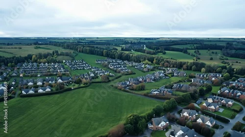 Aerial View of Housing Estate Development in Winsford, Cheshire, England photo