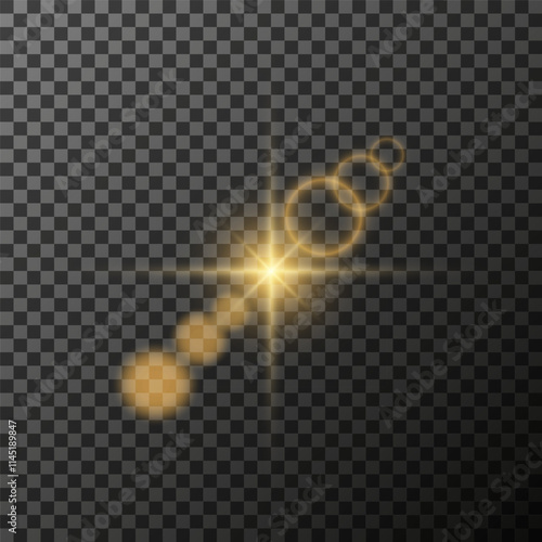 Light Stars with Sparkles. Light effect.