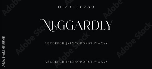 Luxury serif font in modern style, this typeface has a big set of ligatures and alternates and can be used for logos