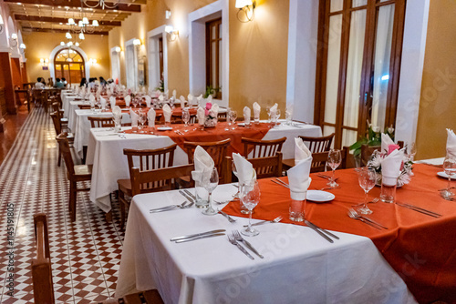 Elegant Table Setting for Romantic Dinner or Celebration