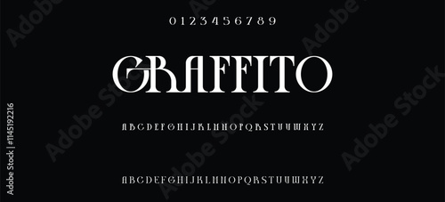 Luxury serif font in modern style, this typeface has a big set of ligatures and alternates and can be used for logos