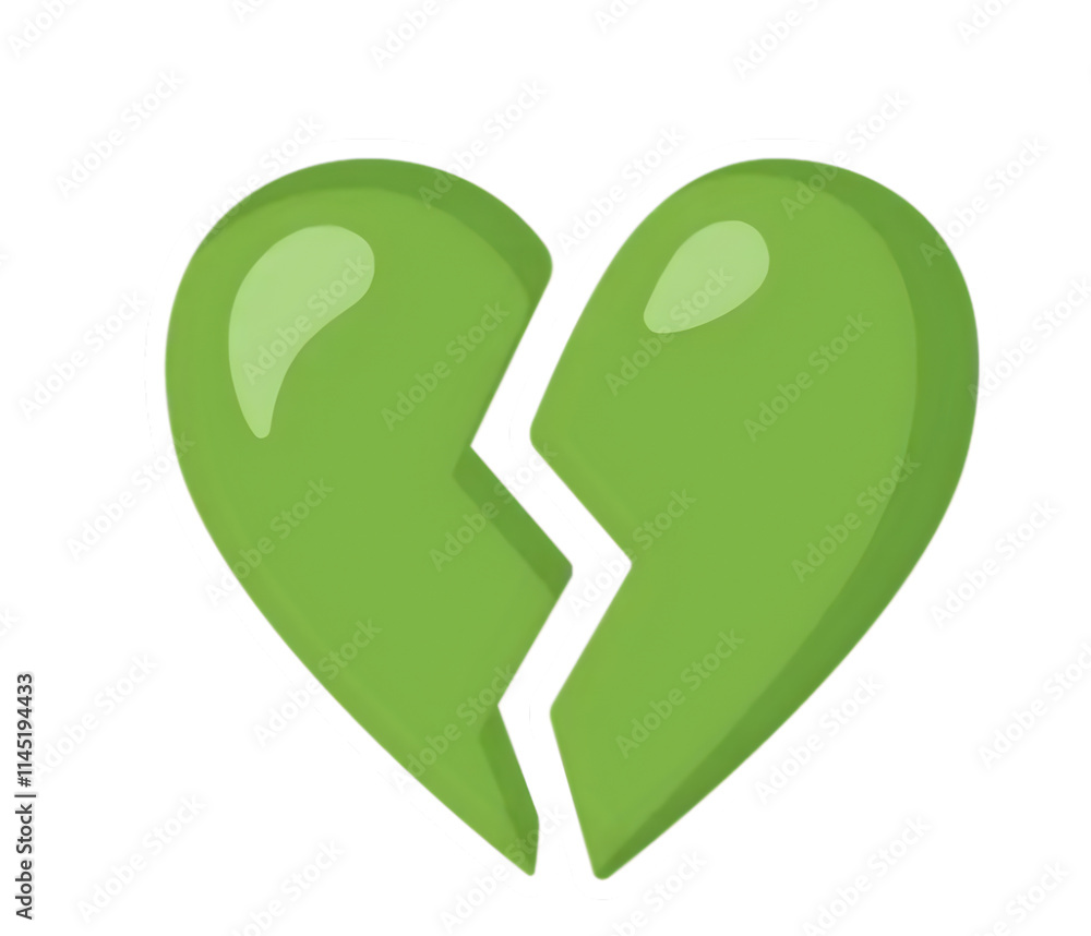 green broken heart icon green broken heart icon