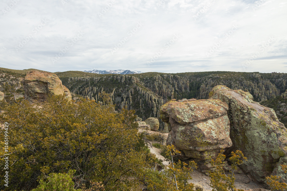 Mountain landscape and Rock formation at Chiricahua National Monument, Arizona Mountain landscape and Rock formation at Chiricahua National Monument, Arizona
