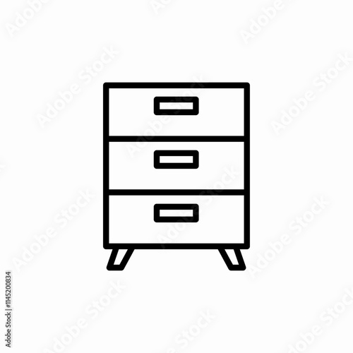 cabinet drawer icon sign vector