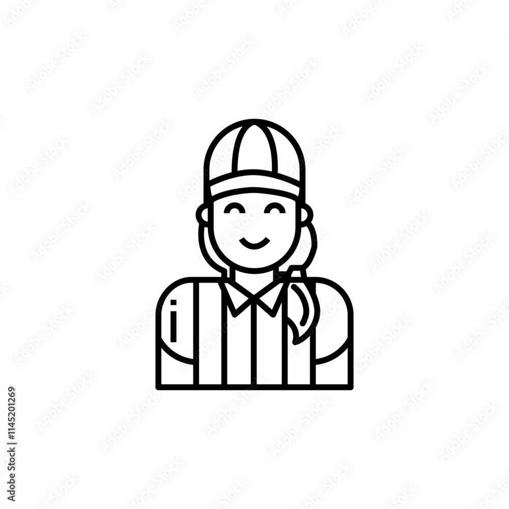 female football soccer referee icon sign vector female football soccer referee icon sign vector