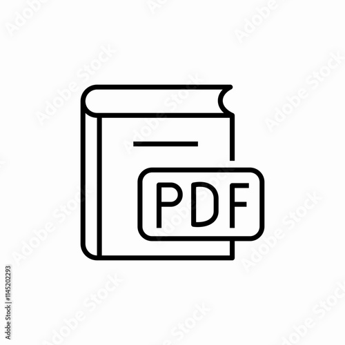 pdf file icon sign vector