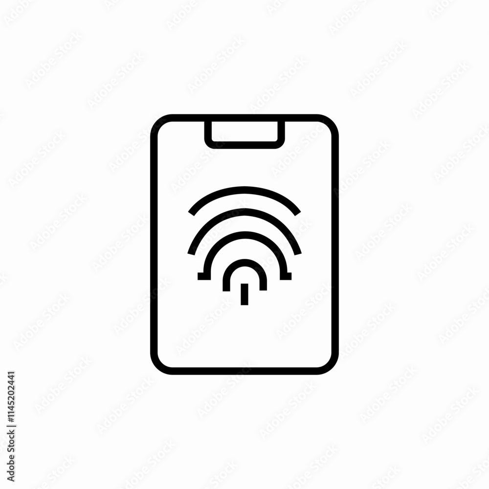 phone finger print safety icon sign vector phone finger print safety icon sign vector