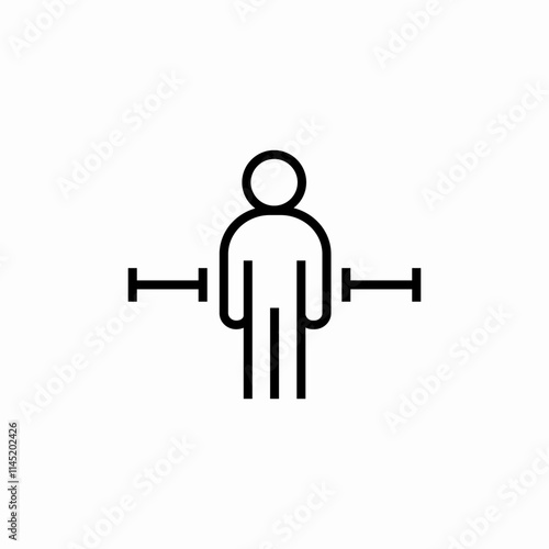 pendemic corona social distance icon sign vector