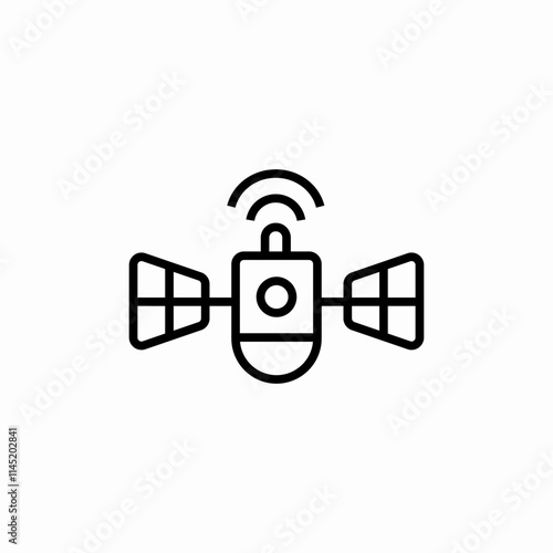 satellite cosmos icon sign vector