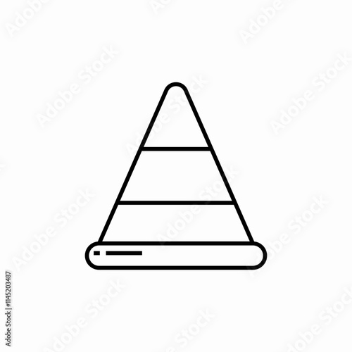 traffic cone icon sign vector