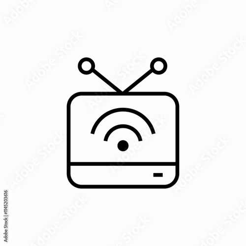 tv broadcast icon sign vector