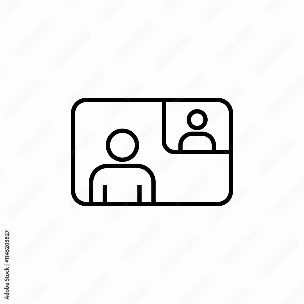 video chat icon sign vector video chat icon sign vector