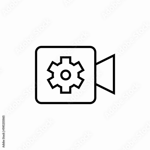 video configuration icon sign vector