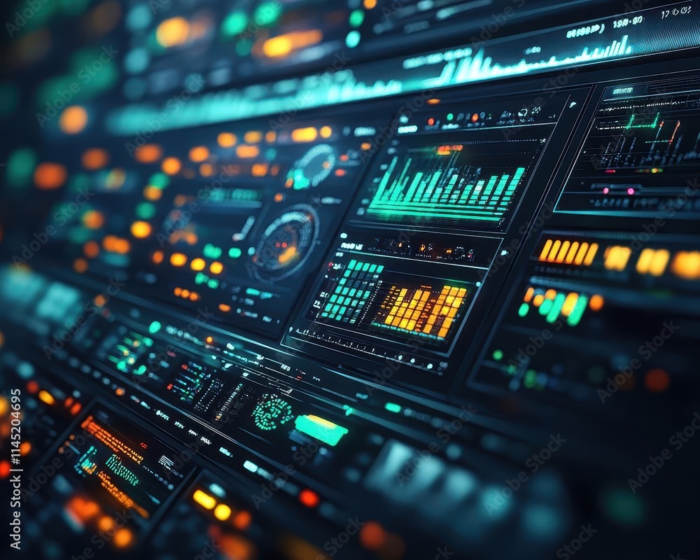 A glowing dashboard tracking automated workflows in a bright control center A glowing dashboard tracking automated workflows in a bright control center