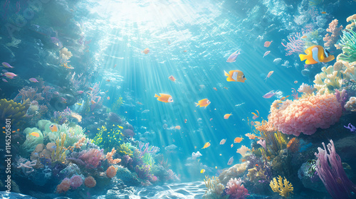 Obraz na płótnie underwater, coral, sea, fish, reef, diving, water, ocean, tropical, scuba, blue, nature, marine, animal, life, deep, red sea, aquatic, coral reef, egypt, dive, snorkeling, caribbean, diver, sand w salonie