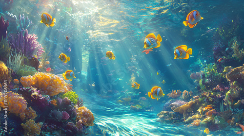 Obraz na płótnie underwater, coral, sea, fish, reef, diving, water, ocean, tropical, scuba, blue, nature, marine, animal, life, deep, red sea, aquatic, coral reef, egypt, dive, snorkeling, caribbean, diver, sand w salonie