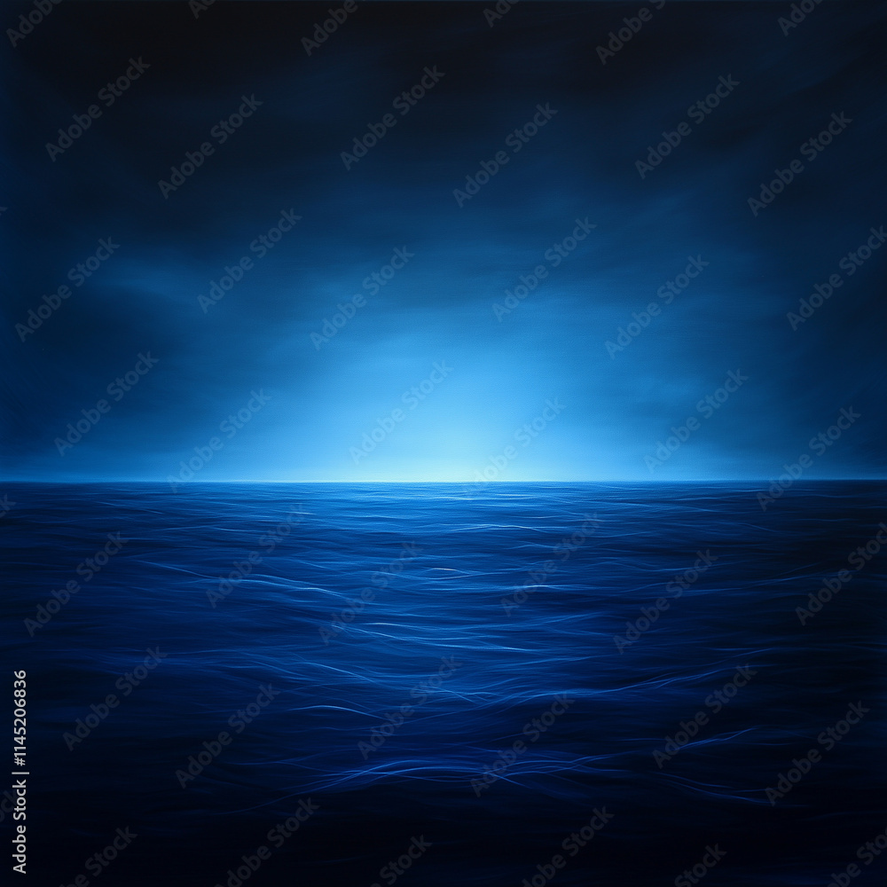 Obraz premium A Stormy Sea Surface Revealing Tranquil Depths Below Enhanced