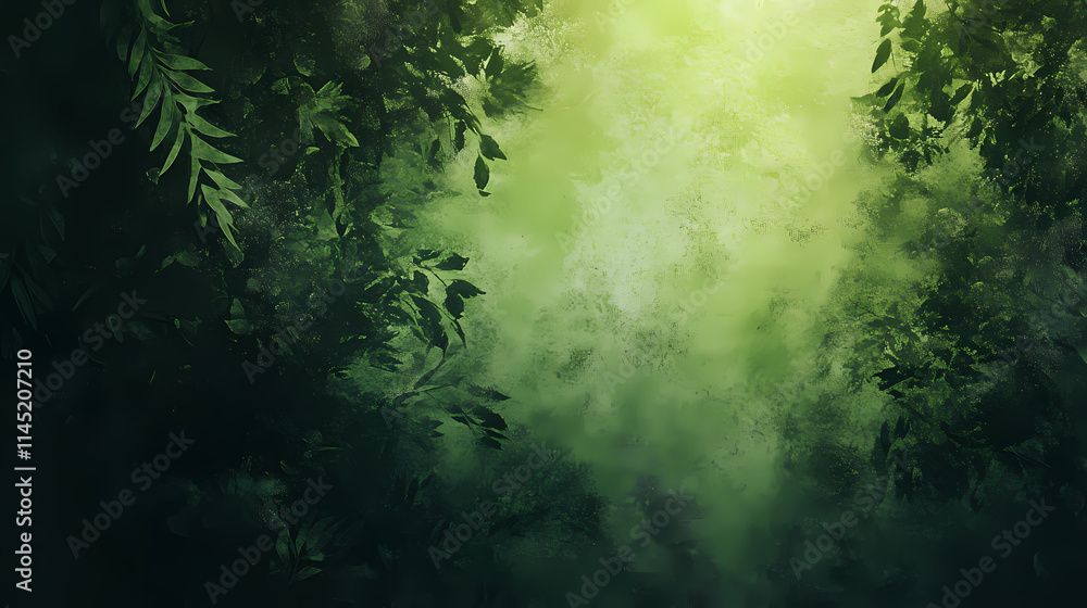 Green background. Lichenous. Illustration Green background. Lichenous. Illustration