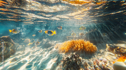 Obraz na płótnie underwater, coral, sea, fish, reef, diving, water, ocean, tropical, scuba, blue, nature, marine, animal, life, deep, red sea, aquatic, coral reef, egypt, dive, snorkeling, caribbean, diver, sand w salonie