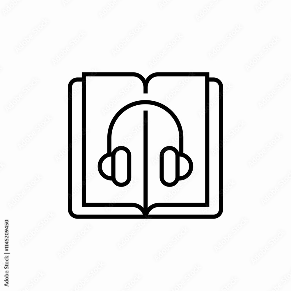 audio book icon sign vector audio book icon sign vector