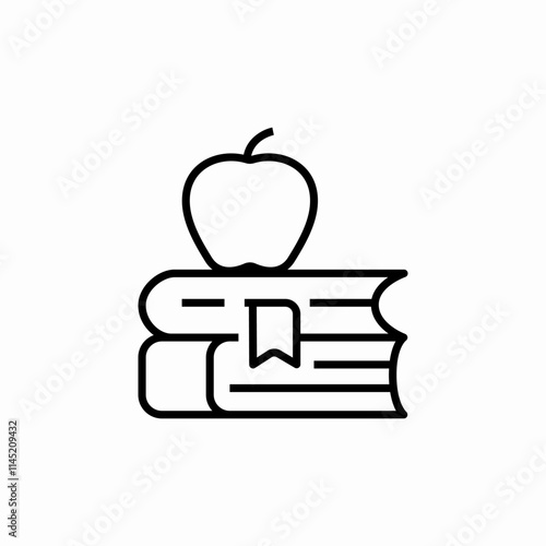 apple books knowledge icon sign vector