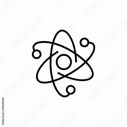 atom core icon sign vector